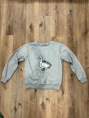 Gray 'Silly Goose' Graphic Crewneck Sweatshirt